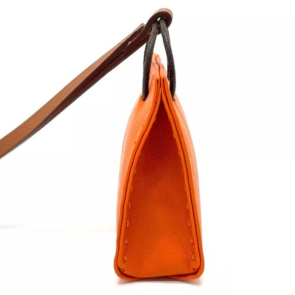 UNUSED HERMES Shopper charm Sac Orange strap charm Anyo Miro / Swift Orange - Picture 11 of 11
